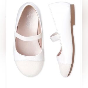 Children's Place ballet flat white glitter size 5